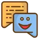 Animated chatbox with a smile emoji